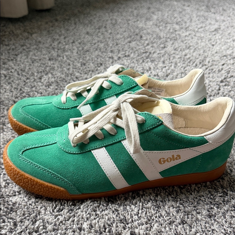 Gola Elan Suede Sneakers in Jade Green